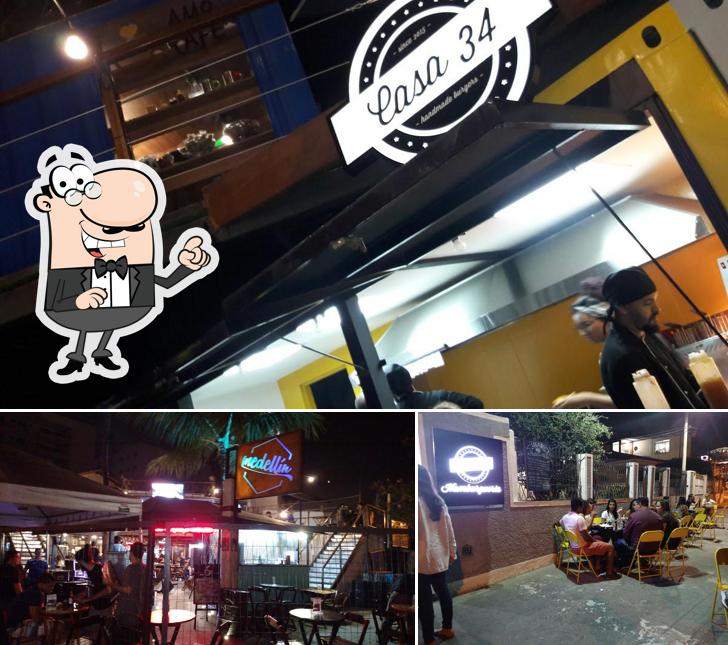 Veja imagens do interior do Casa 34 Hamburgueria