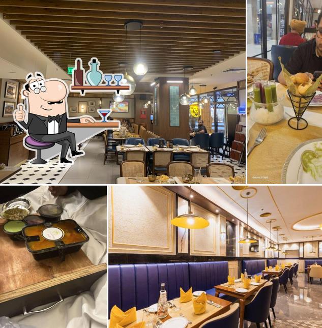 The interior of Punjab Grill Pacific Mall Of Faridabad, NIT