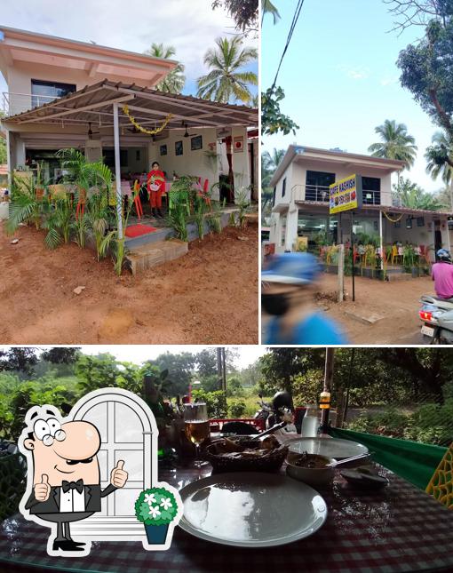 The image of exterior and food at Cafe Kashish