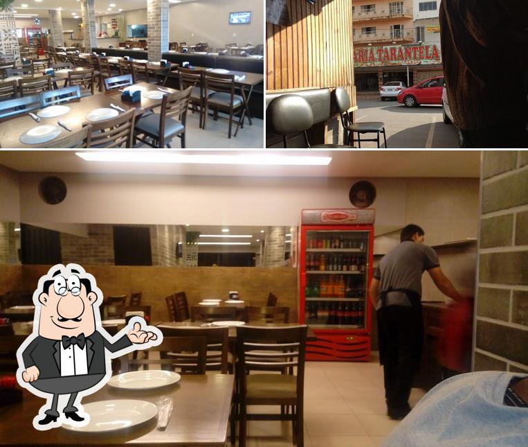 O interior do Pizzaria Tarantela