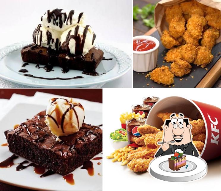 Chocolate cake at KFC FRIED CHICKEN AND PIZZAS