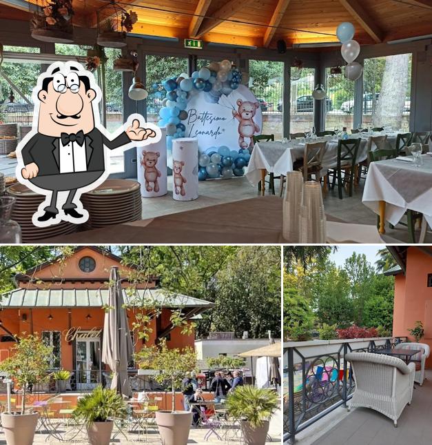Gli interni di Chalet dei Giardini Pubblici