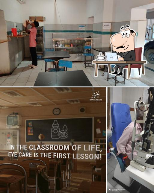 The interior of Visakha Eye Hospital Sai Canteen