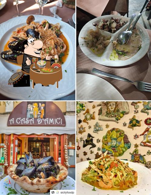 Cibo al Pizzeria A Casa D'Amici