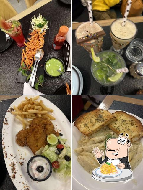 Spaghetti carbonara at Cartoony Planet