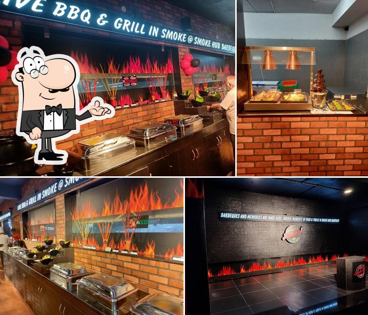 The interior of Smoke Hub Barbeque - Coimbatore
