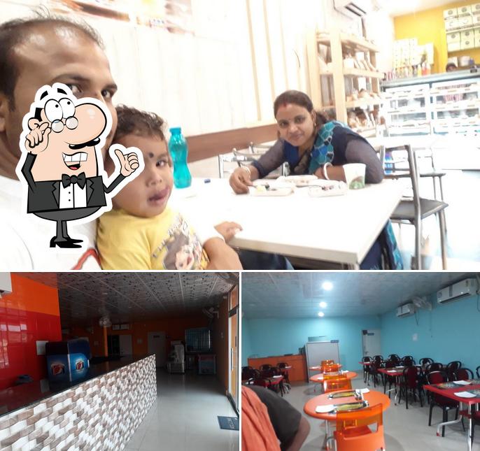 The interior of hotel pratima pure veg