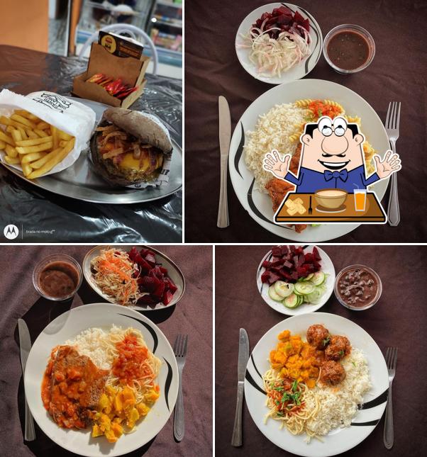 Comida em Canto dos lanches
