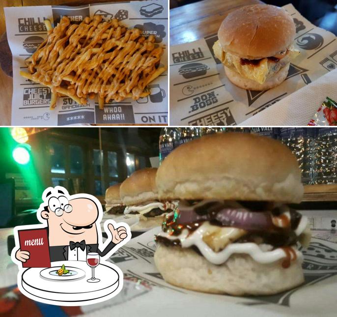 Food at Cheesy Juicy Burgers