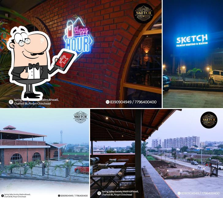 The exterior of Sketch Family Restro & Bar
