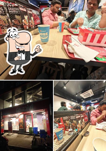 The interior of KFC