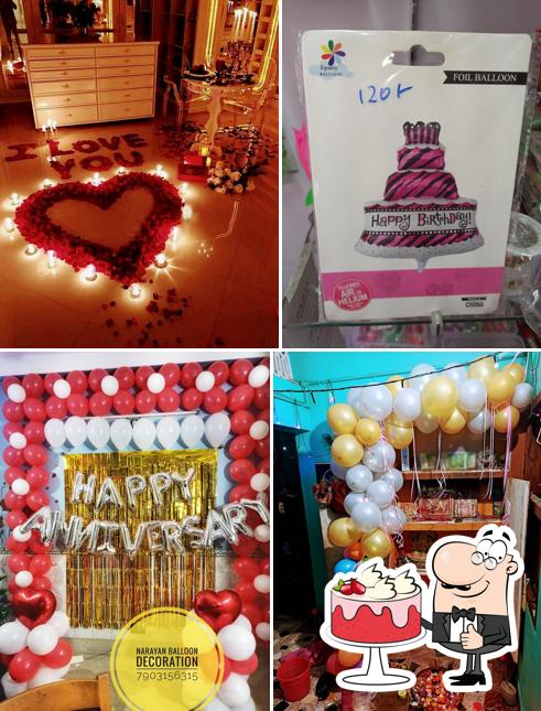 Red velvet cake at Lakshmi Narayan Balloon Store & Bakery