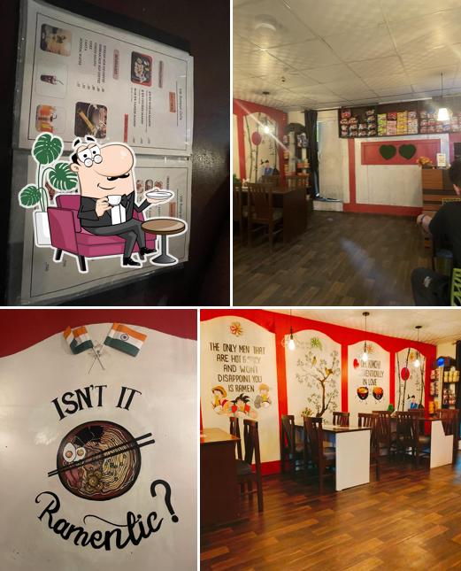 Take a seat at one of the tables at VM Ramyun Cafe