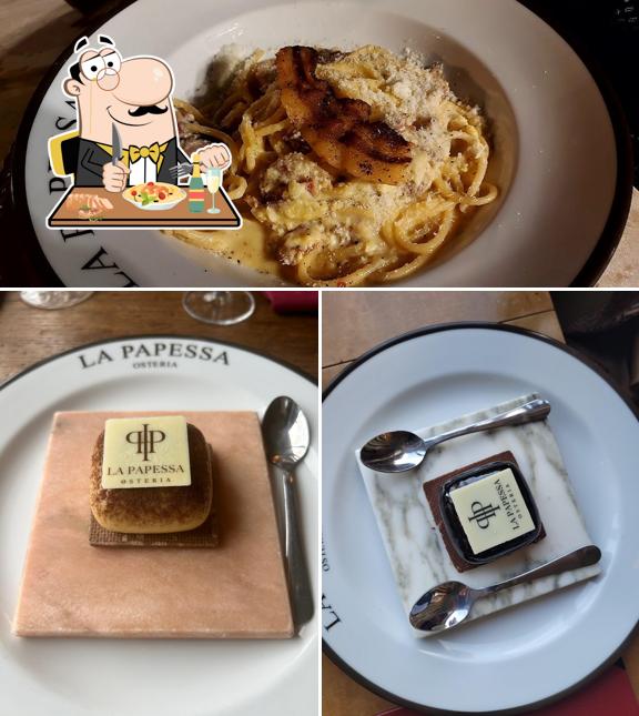 Platti al La Papessa Ristorante • Vista Lago