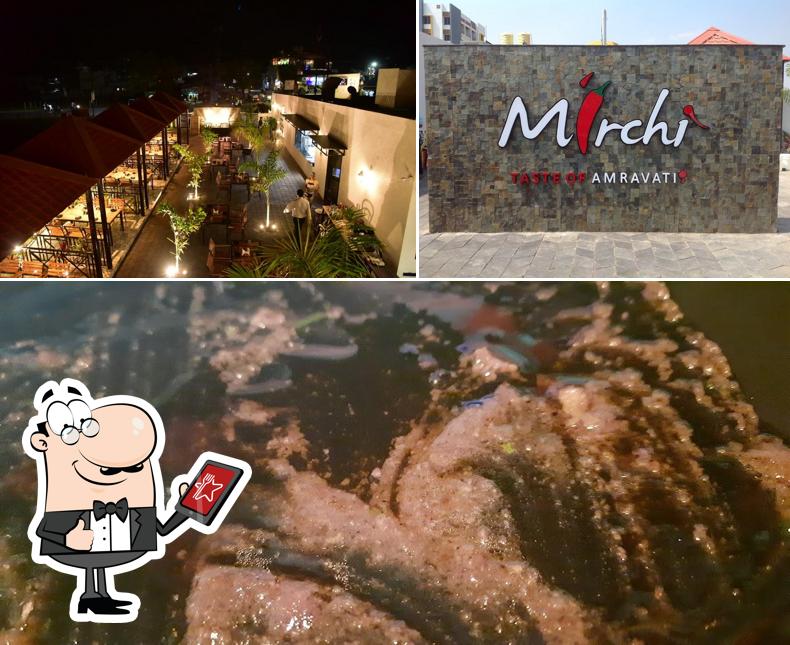 The exterior of Mirchi Restaurant Taste of Amravati