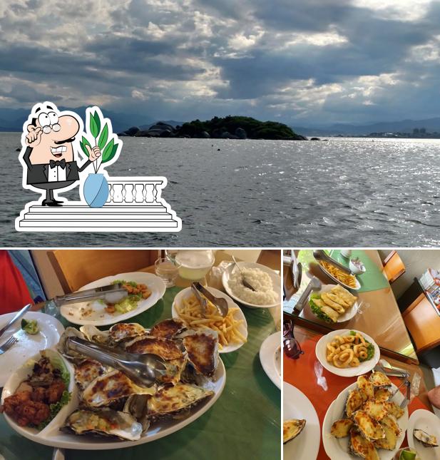 Você pode espairecer no na área externa do Casa da Ostra Floripa