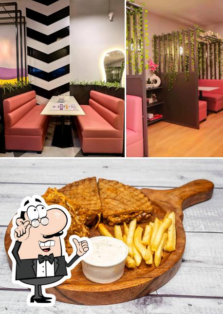 The photo of interior and beverage at Hash Guys - The American Cafe and Eatery