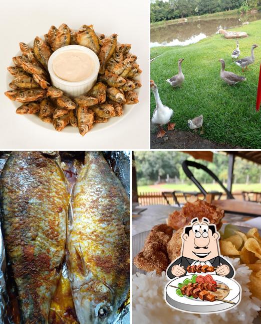 Comida em Churrascaria e Restaurante Rural, Buffet e Pesque Pague Sítio do Peixe