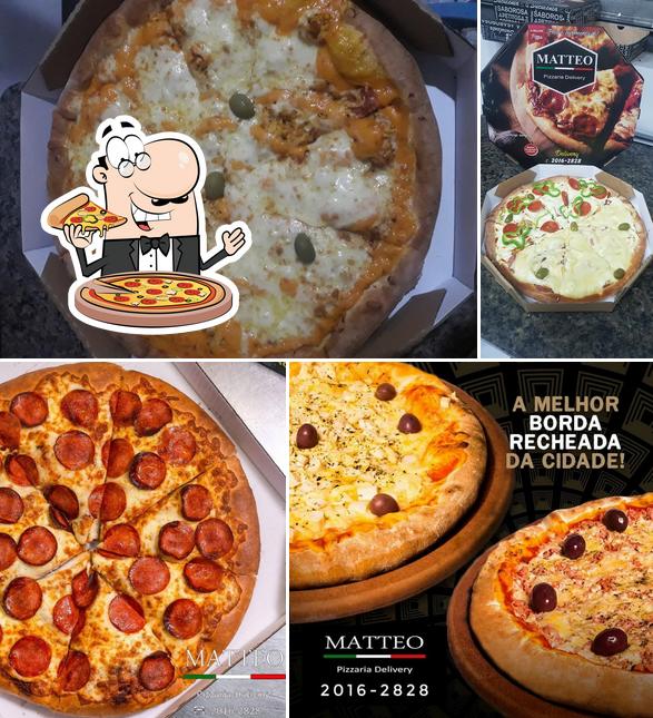 Experimente pizza no Matteo Pizzaria Delivery