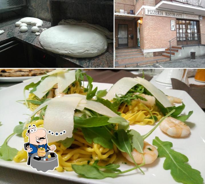 La cibo e esterno del ristorante