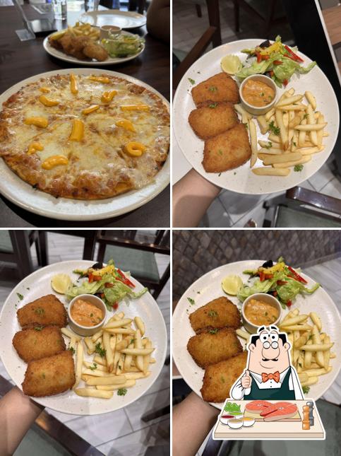 Fish and chips at The Bean Brewery Cafe