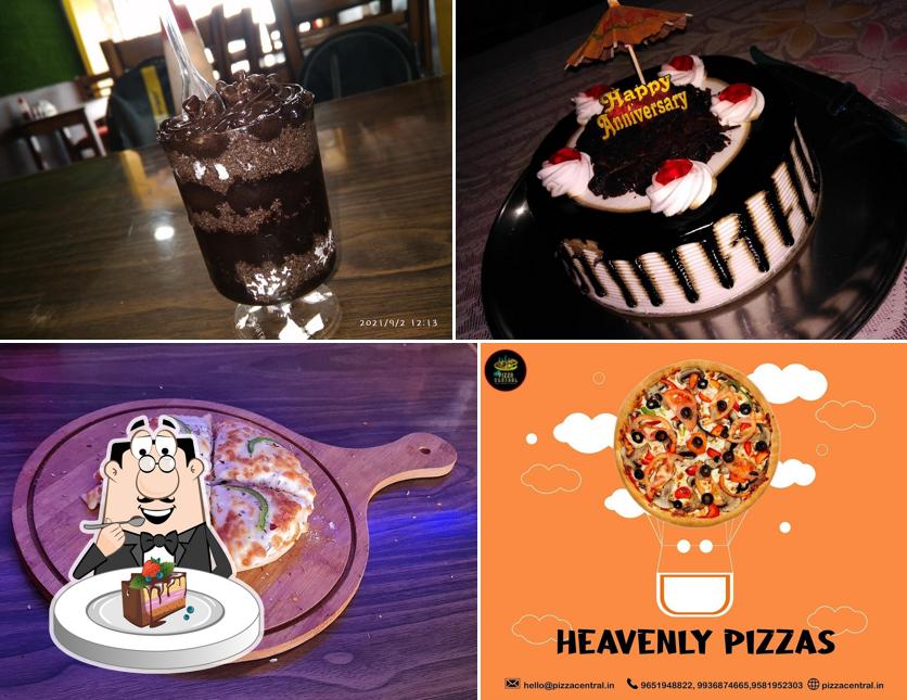 Chocolate cake at The Pizza Central Chapra