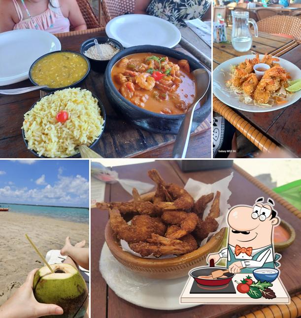 Curry de frango em Bar da Praia Muro Alto