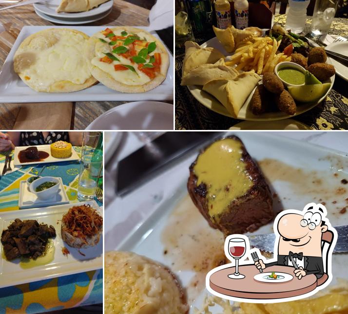 Platos en Alif Bar e Restaurante