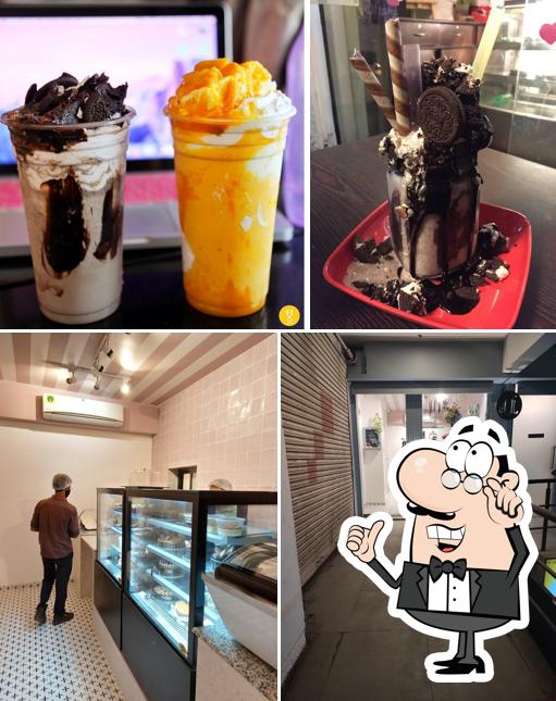 The restaurant's interior and drink