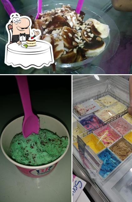 Baskin Robbins serves a variety of desserts