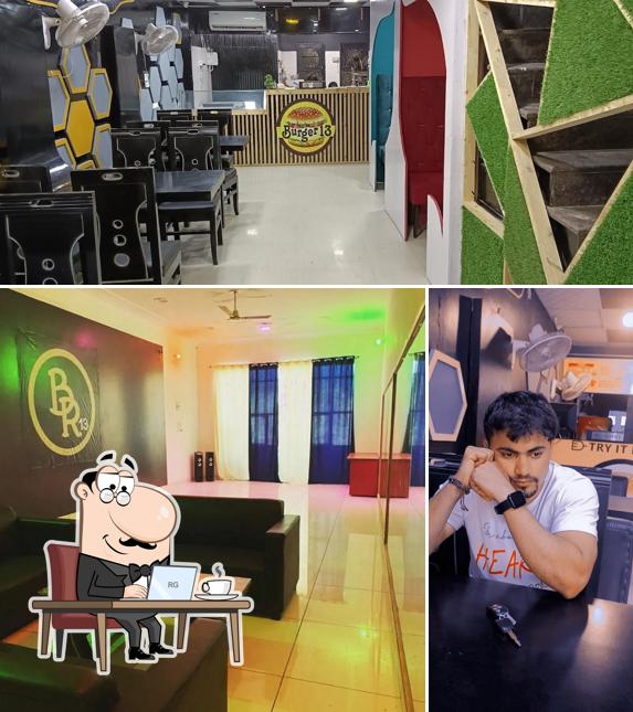 The interior of Burger 13 Narwana