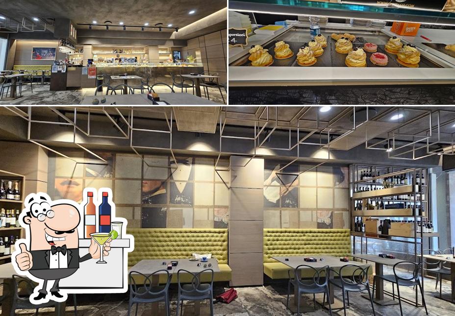 Il Salotto Cafeteria si caratterizza per la bancone da bar e cibo