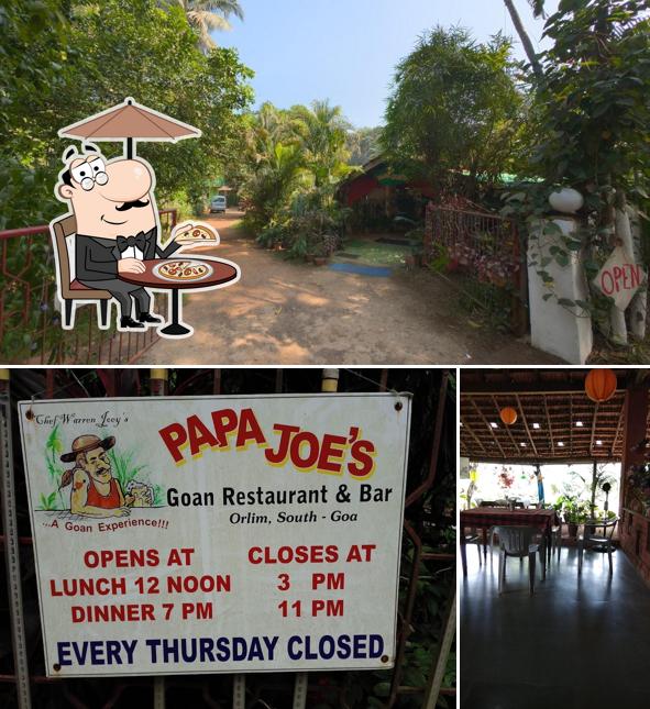 Check out the exterior of Papa Joe's Restaurant
