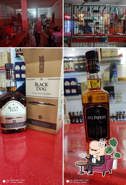 The restaurant's interior and drink