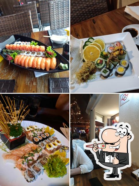 Prove diferentes opções de sushi