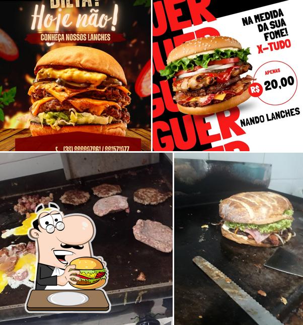 Hambúrguer em Nando Lanches