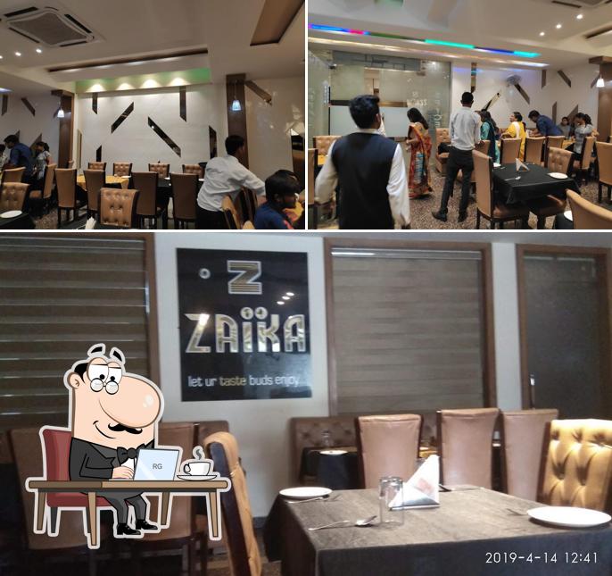 Take a seat at one of the tables at Zaika