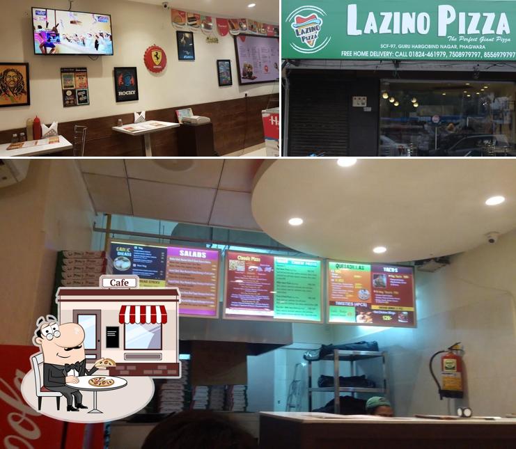 Check out the picture displaying exterior and interior at Lazino Pizza