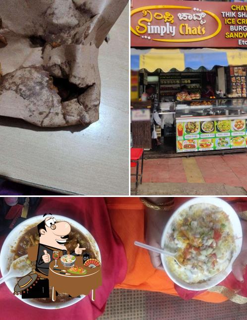 Take a look at the image depicting food and interior at Simply Dosa corner