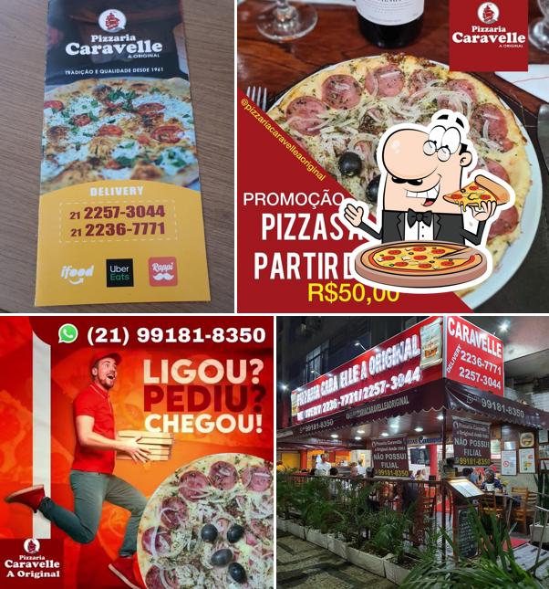 Escolha diferentes tipos de pizza