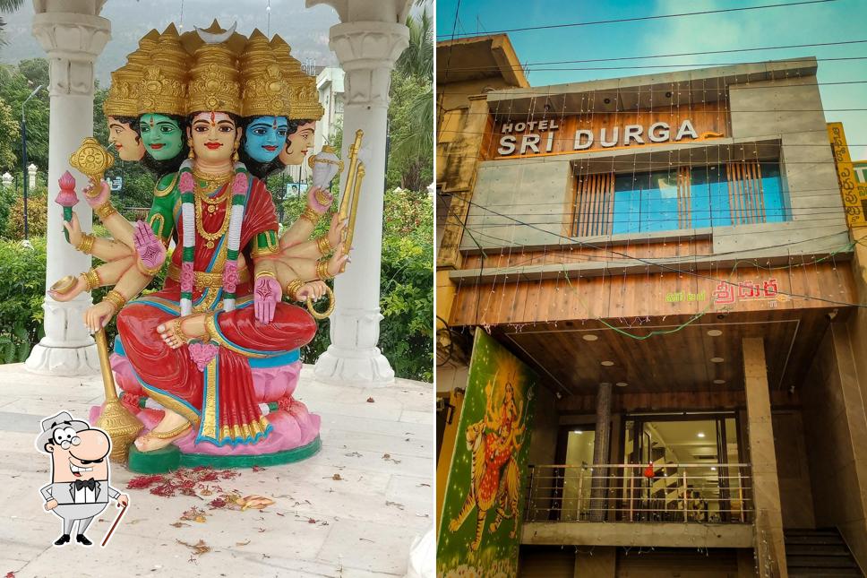 The exterior of Hotel Sri Durga