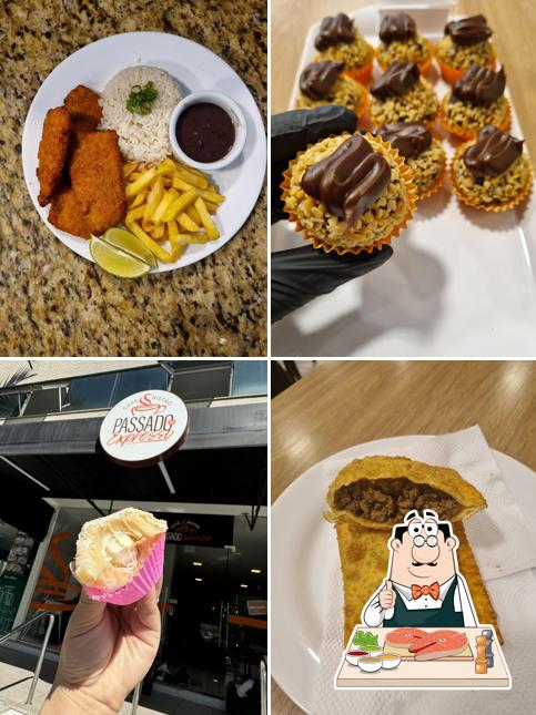 Peixe e fritas em Passado Ou Expresso Café E Bistrô