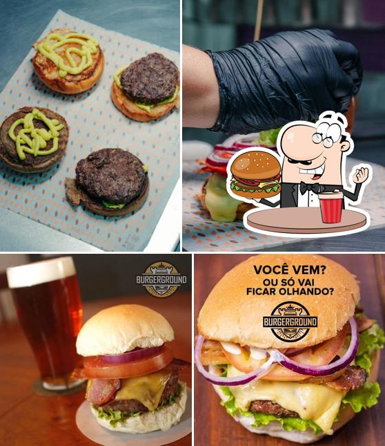 Consiga um hambúrguer no Hamburgueria Burgerground