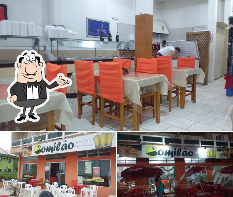 O interior do Restaurante e Lancheria Comilão
