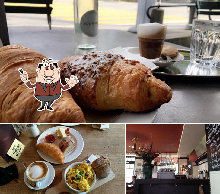 La cibo e bancone da bar del ristorante