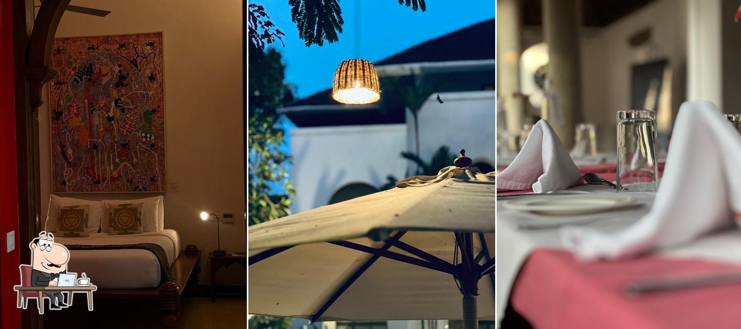 Take a seat at one of the tables at The Malabar House, Fort Kochi