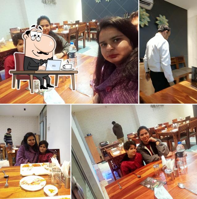 The interior of Kesar home stay and pure veg.restaurant