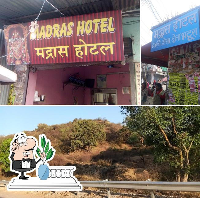 Enjoy the view at the outside area of New Madras Hotel