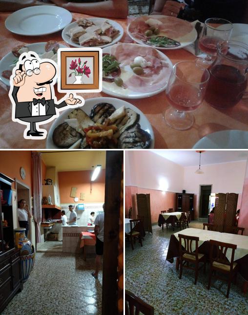 Guarda la immagine che presenta la interni e cibo di Pizzeria Trattoria Da Mario Elisa Del Prete