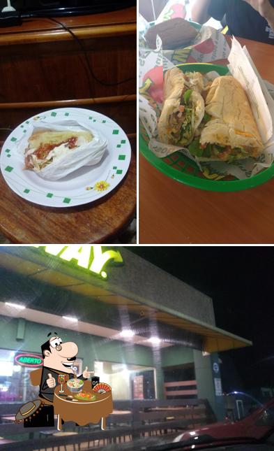 Entre diferentes coisas, comida e exterior podem ser encontrados no Subway